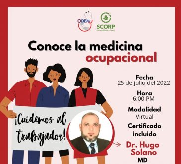 ODEM disertará sobre medicina ocupacional este lunes