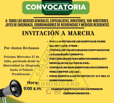 Colegio Médico convoca a gran marcha