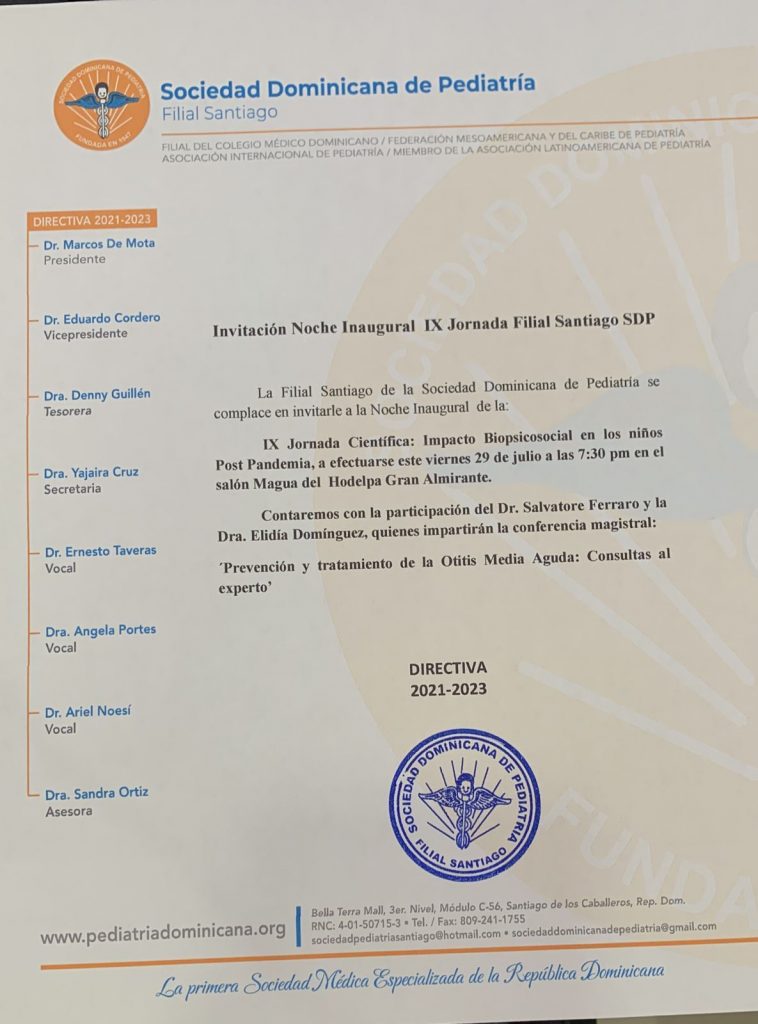 Pediatras de Santiago invitan a conferencia biopsicosocial en niños