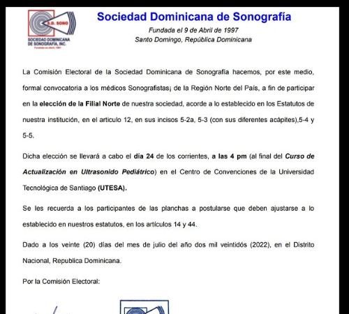 Sonografistas del norte convocan a elecciones