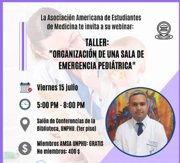 AMSA-UNPHU realizará taller sobre emergencias pediátricas este viernes