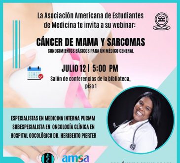 AMSA-UNPHU invita a charla sobre cáncer de mama y sarcomas este martes
