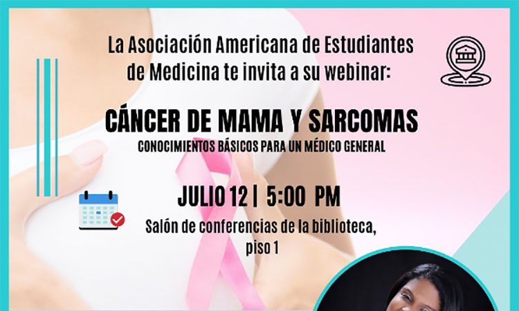 AMSA-UNPHU invita a charla sobre cáncer de mama y sarcomas este martes