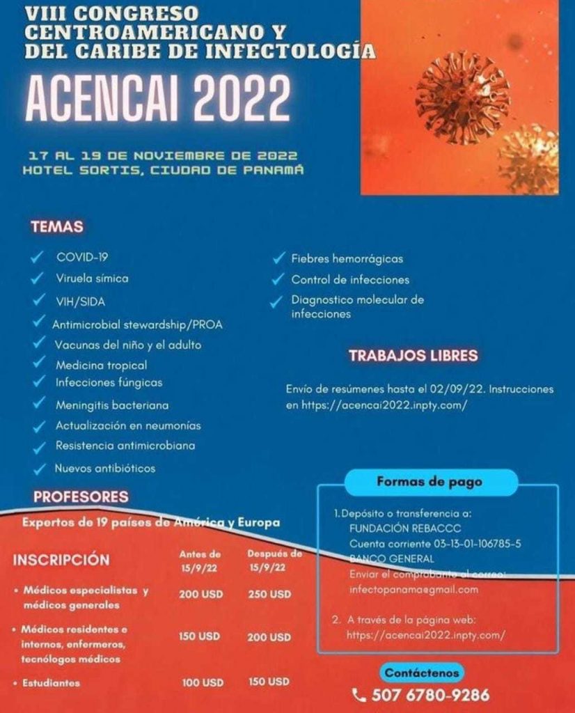 Sociedad Centroamericana de Infectología celebrará su congreso en Panamá Sociedad Centroamericana de Infectología celebrará su congreso en Panamá