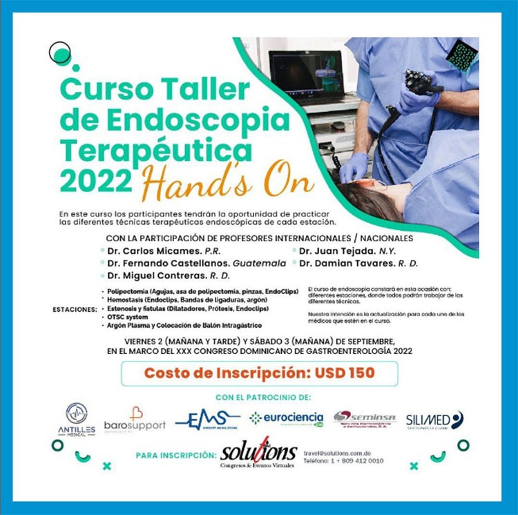 SODOGASTRO presenta su 'Curso Taller de Endoscopia Terapéutica 2022'