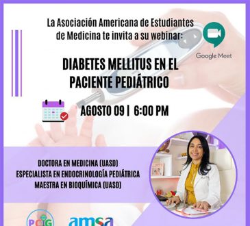 AMSA-UNPHU invita a webinar sobre la diabetes mellitus pediátrica este martes