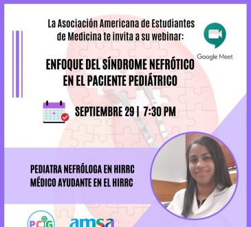 AMSA-UNPHU realizará webinar sobre síndrome nefrótico en paciente pediátrico