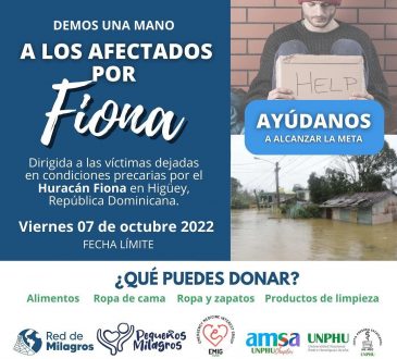 Estudiantes recaudarán insumos en beneficio de afectados por el huracán Fiona