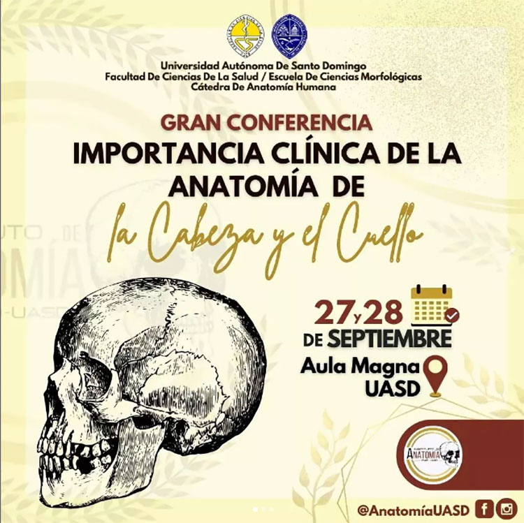 FCSUASD invita a su conferencia sobre anatomía de la cabeza y el cuello FCSUASD invita a su conferencia sobre anatomía de la cabeza y el cuello