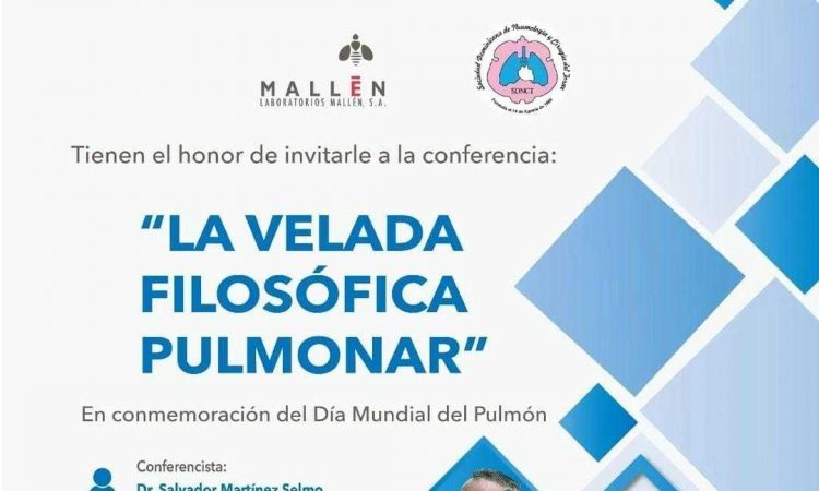 Neumólogos invitan a su conferencia 'La Velada Filosófica Pulmonar'