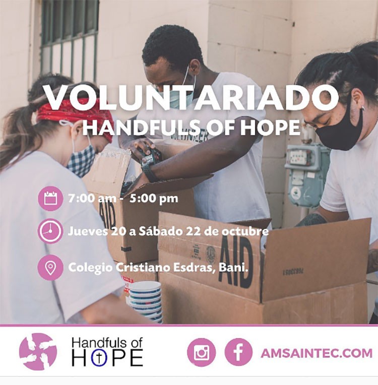 AMSA-INTEC realizará su voluntariado 'Hands Full of Hope' en octubre AMSA-INTEC realizará su voluntariado 'Hands Full of Hope' en octubre