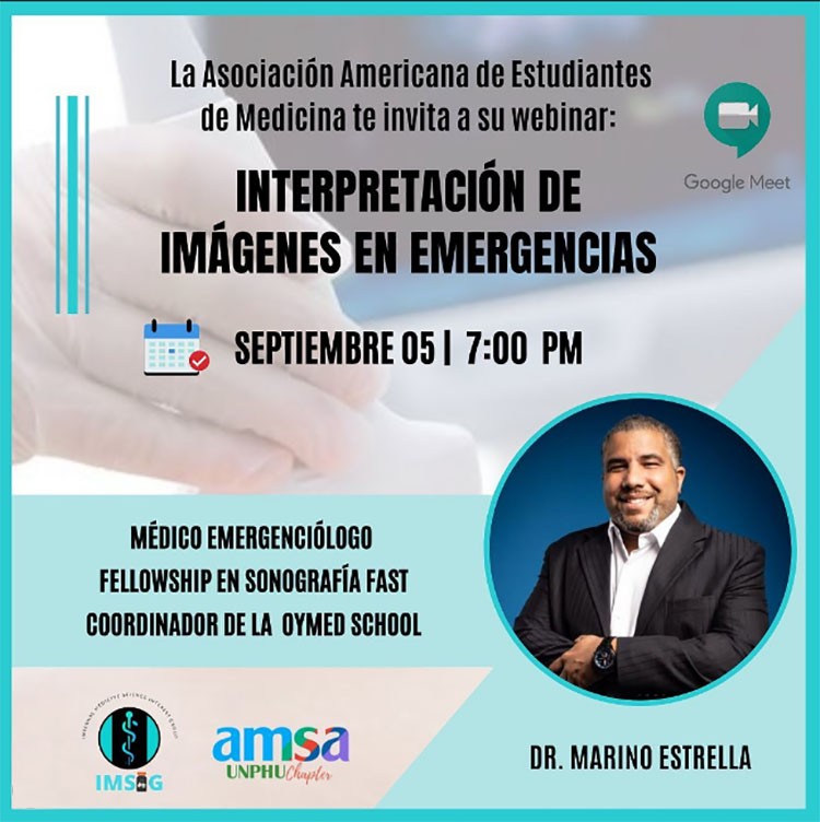 AMSA-UNPHU invita al webinar 'Interpretación de Imágenes en Emergencias' AMSA-UNPHU invita al webinar 'Interpretación de Imágenes en Emergencias'