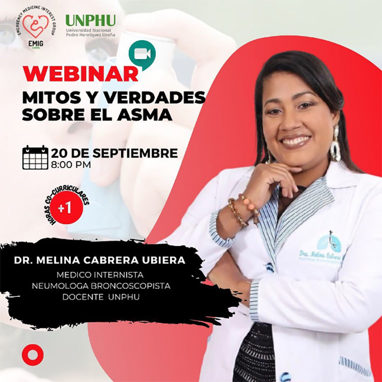 EMIG UNPHU invita a webinar sobre el asma este martes