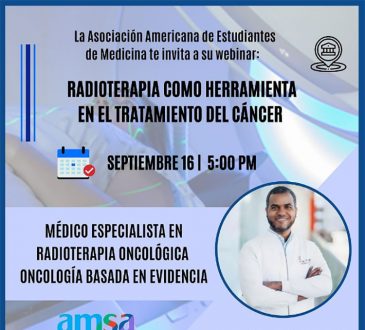 AMSA-UNPHU invita a webinar sobre radioterapia oncológica este viernes