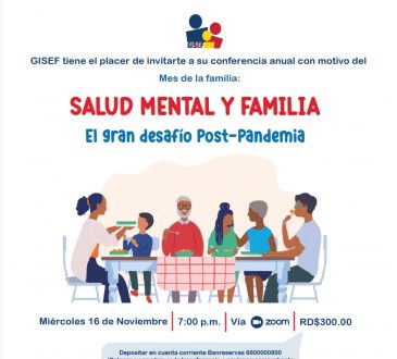 GISEF invita a su conferencia anual sobre salud mental y familia en noviembre