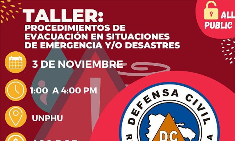 EMIG-UNPHU y Defensa Civil ofrecerán taller de evacuación en emergencias