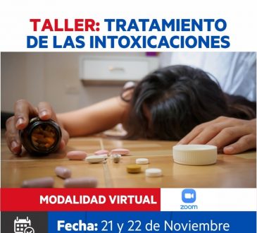 Dictarán taller sobre tratamiento de intoxicaciones la próxima semana