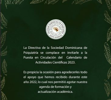 Sociedad de Psiquiatría presentará su agenda 2023 el lunes