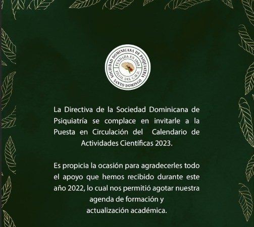 Sociedad de Psiquiatría presentará su agenda 2023 el lunes