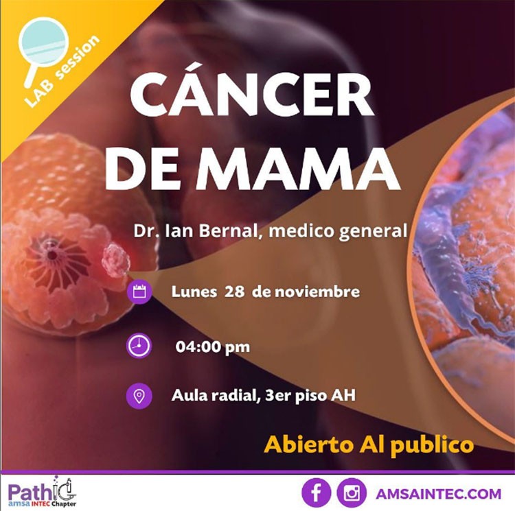 AMSA-INTEC invita a su charla sobre cáncer de mama este lunes AMSA-INTEC invita a su charla sobre cáncer de mama este lunes