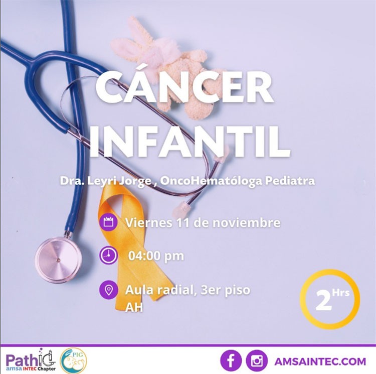 AMSA-INTEC invita a su charla sobre cáncer infantil este viernes