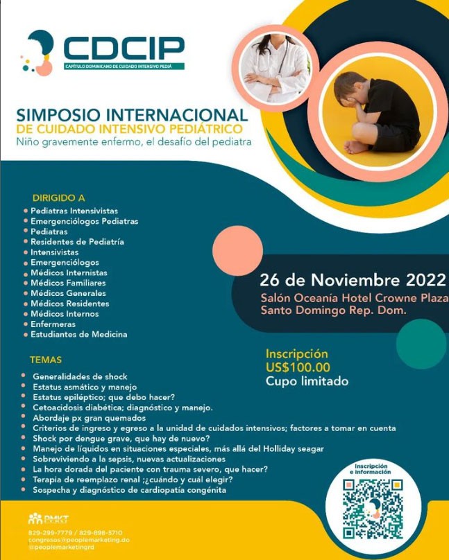 CDCIP invita este sábado a su Simposio Internacional de Cuidado Intensivo Pediátrico