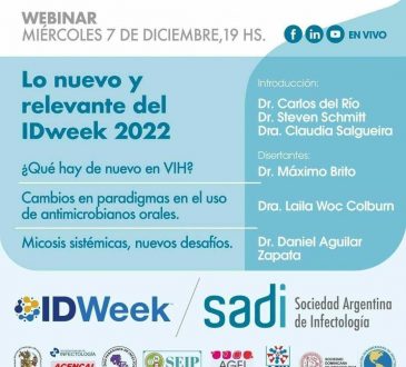 Infectólogos invitan al webinar 'Lo nuevo y relevante del IDWeek 2022'