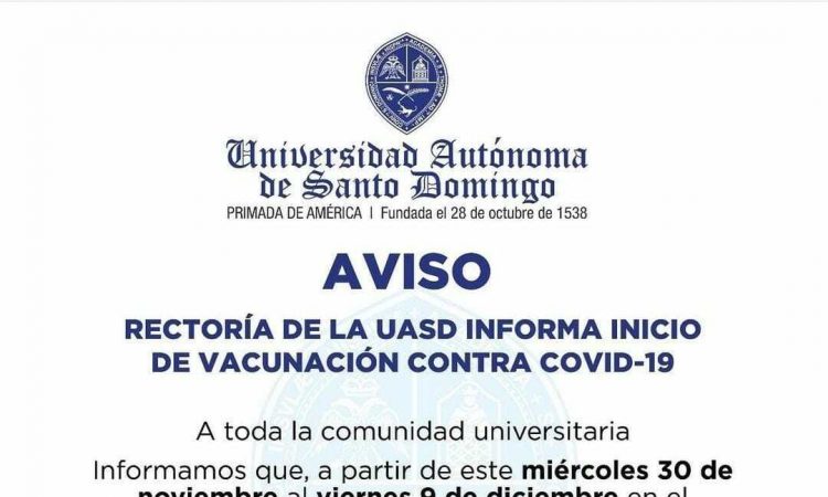 UASD inicia vacunación contra el covid e influenza