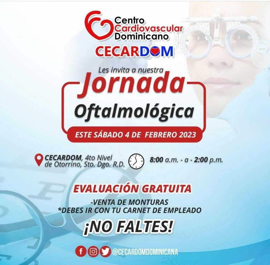CECARDOM realizará jornada oftalmológica este sábado