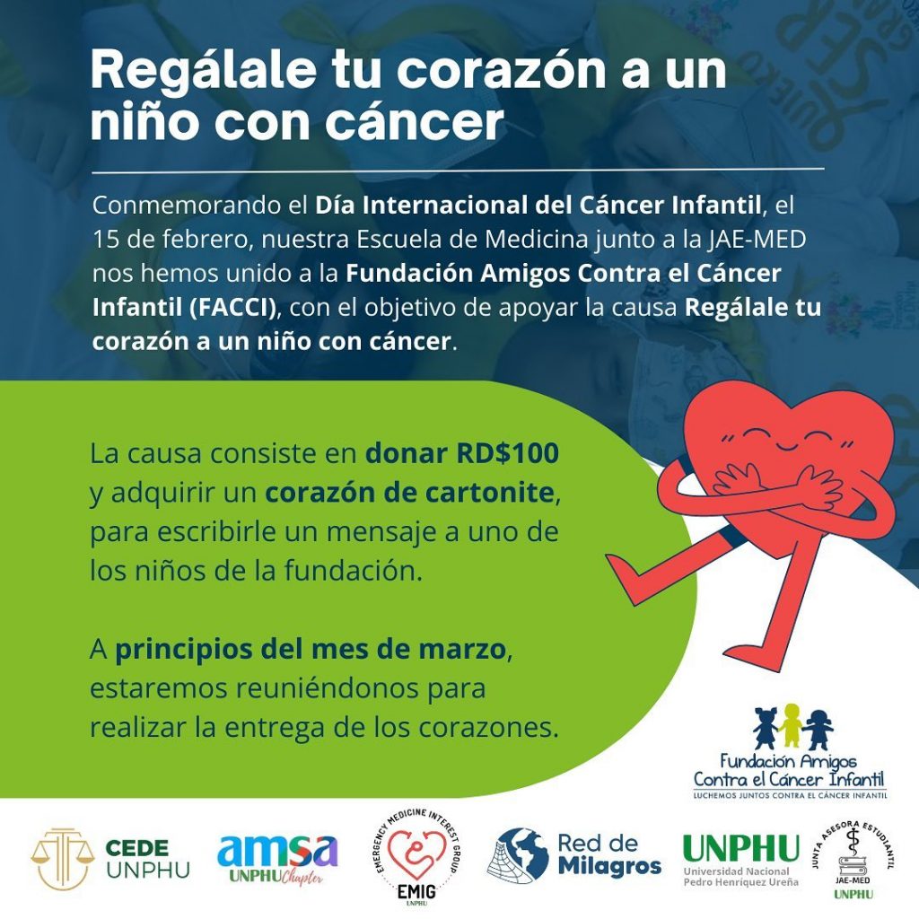 JAEMED-UNPHU activa campaña en favor de los niños con cáncer