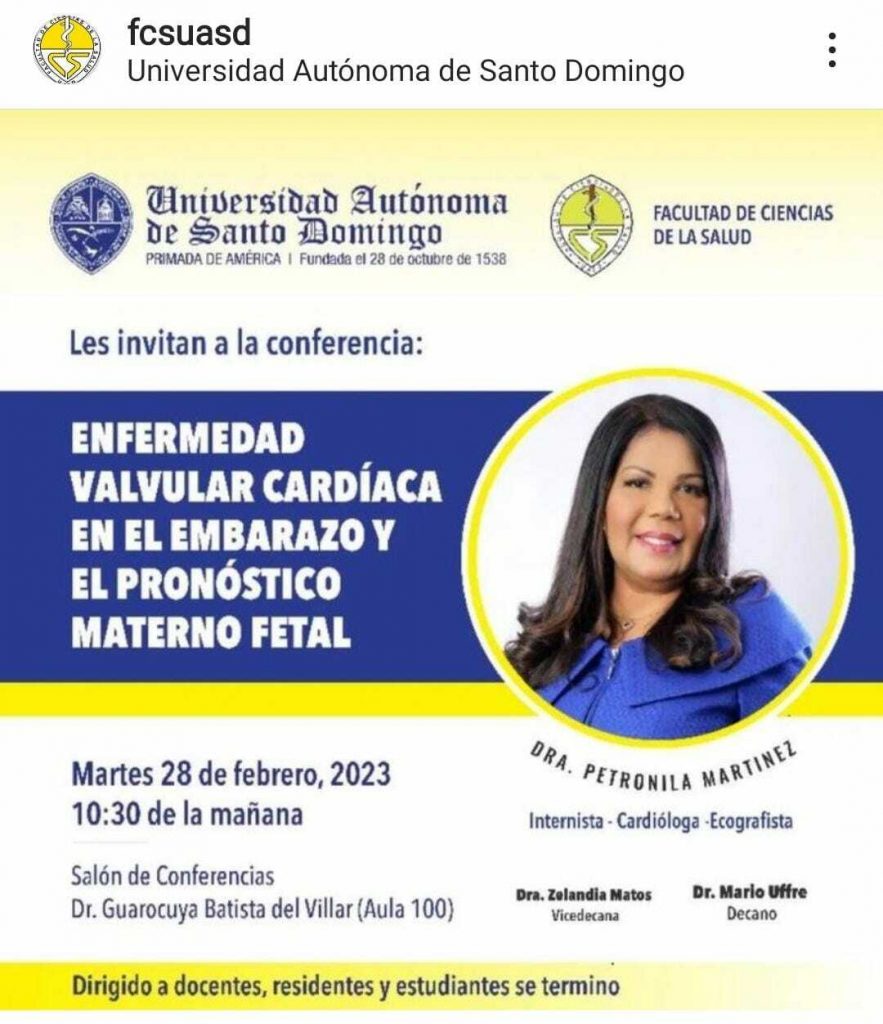 FSCUASD invita a conferencia sobre enfermedad valvular cardíaca en el embarazo