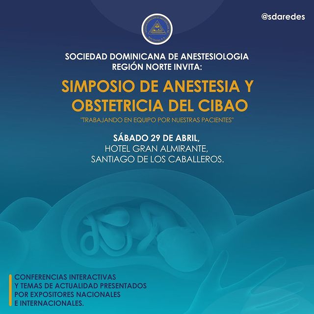 SDA invita al Simposio de Anestesia y Obstetricia del Cibao el próximo 29 de abril