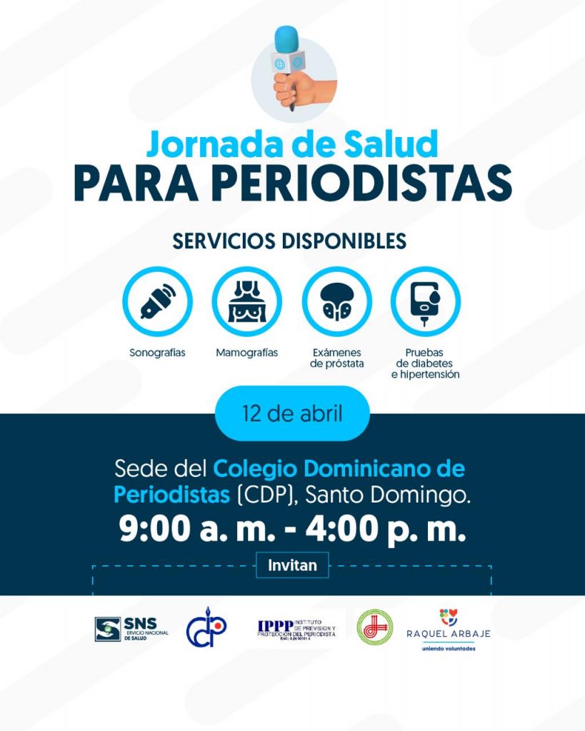 SNS y gremios periodísticos realizarán jornada de salud este miércoles