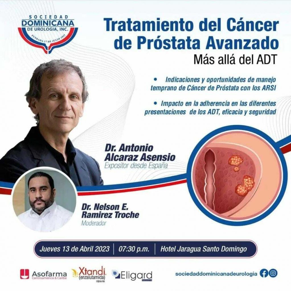 Urólogos conversarán este jueves sobre el tratamiento del cáncer de próstata avanzado