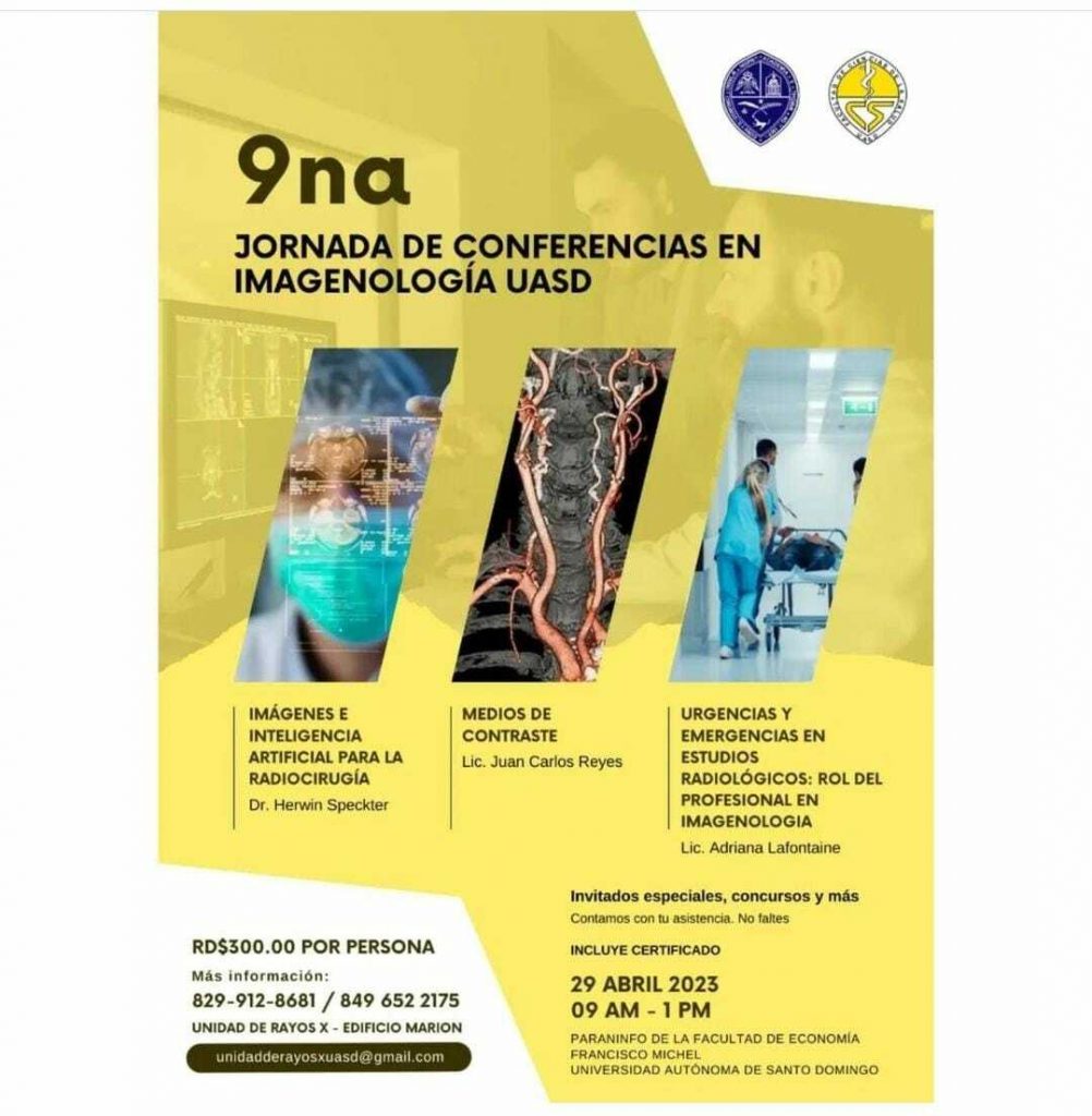 FCS-UASD realizará jornada de imagenología médica el 29 de abril FCS-UASD realizará jornada de imagenología médica el 29 de abril