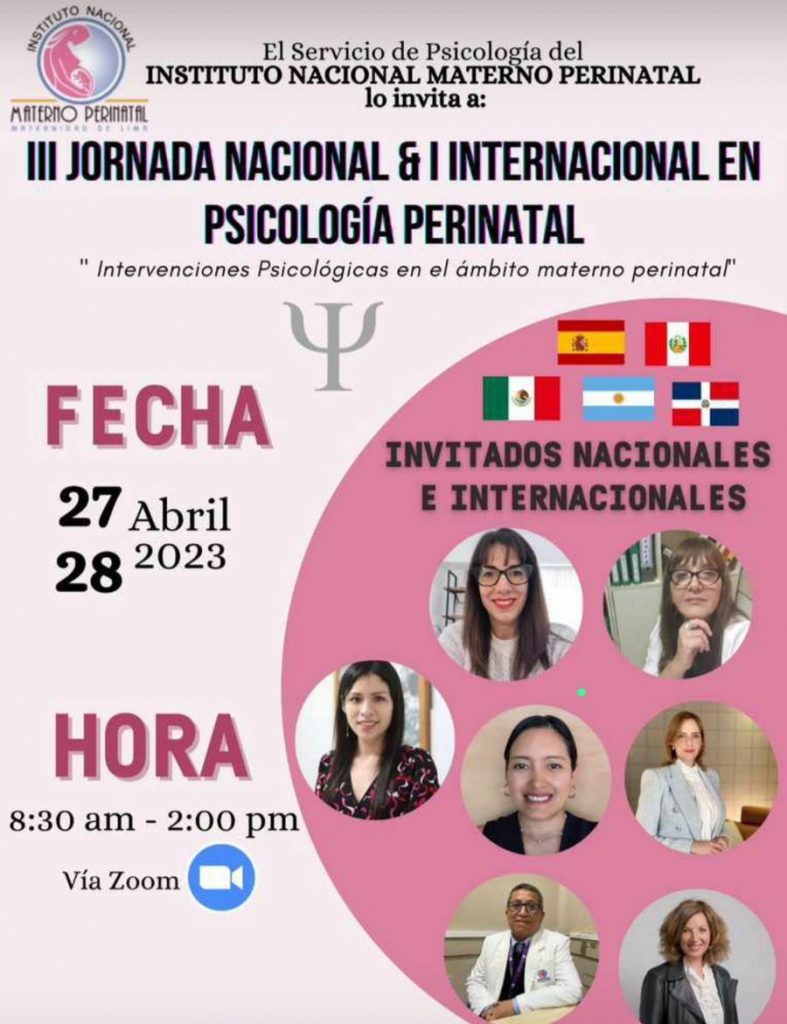 Instituto Materno Perinatal invita a su III Jornada nacional e internacional
