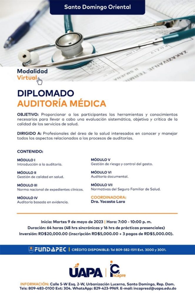 UAPA abre inscripciones para diplomado virtual de auditoría médica