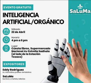 SaLuMa Holístico invita a la charla gratuita ‘Inteligencia artificial/orgánico’