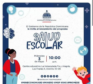 Gobierno Dominicano iniciará su ‘Programa de Salud Escolar’