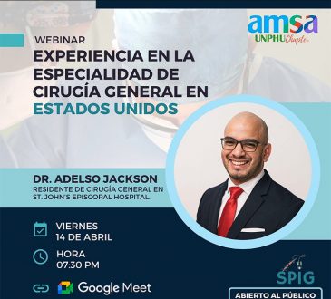 AMSA-UNPHU realizará webinar sobre la experiencia de un cirujano general en USA