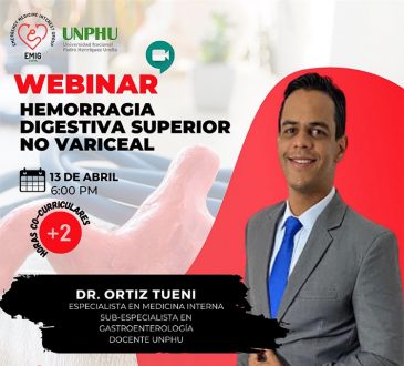 EMIG UNPHU invita a webinar sobre hemorragia digestiva superior no variceal