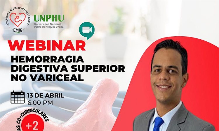 EMIG UNPHU invita a webinar sobre hemorragia digestiva superior no variceal