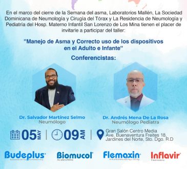 SDNCT invita a taller sobre manejo de asma y correcto uso de los dispositivos este viernes