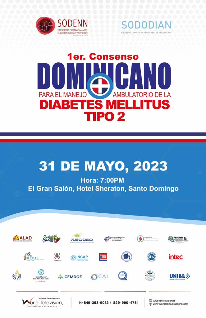 SODENN presentará este miércoles el I Consenso Dominicano para el Manejo Ambulatorio de la Diabetes Mellitus Tipo 2