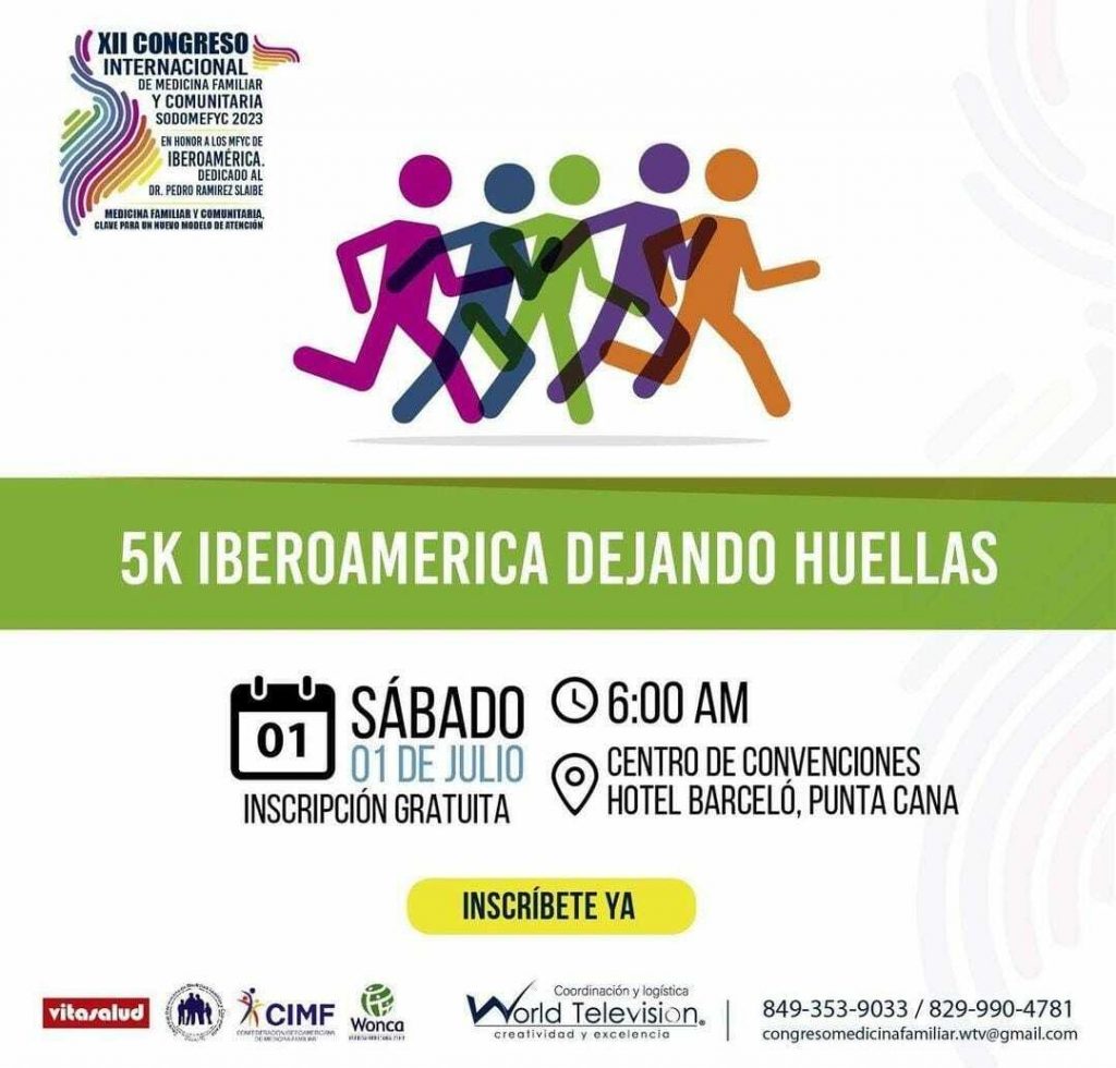 Médicos familiares invitan a caminata 5K en el marco del congreso SODOMEFyC 2023 Médicos familiares invitan a caminata 5K en el marco del congreso SODOMEFyC 2023
