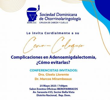 Otorrinolaringólogos invitan a su cena coloquio sobre adenoamigdalectomía