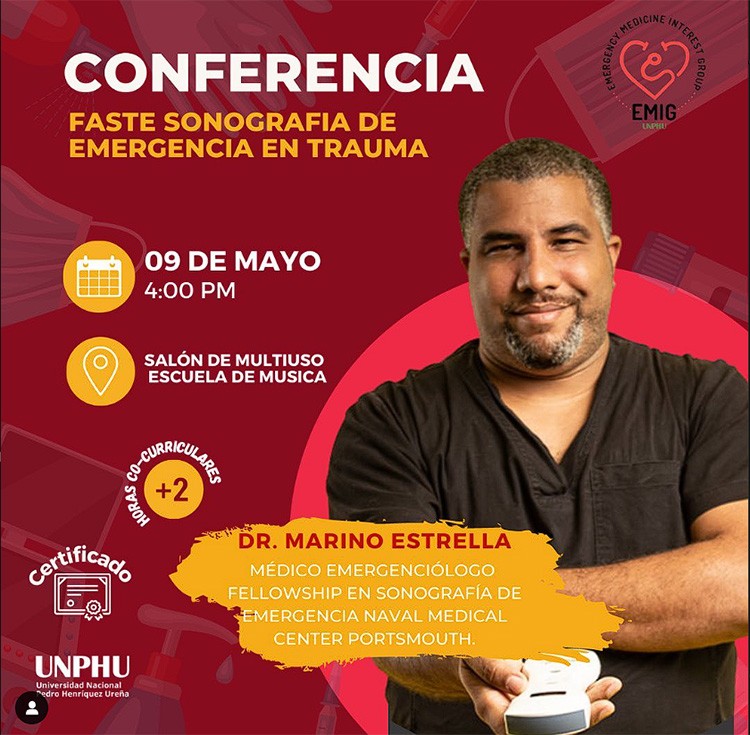 EMIG UNPHU invita a la conferencia ‘FASTE Sonografía de emergencia en trauma’