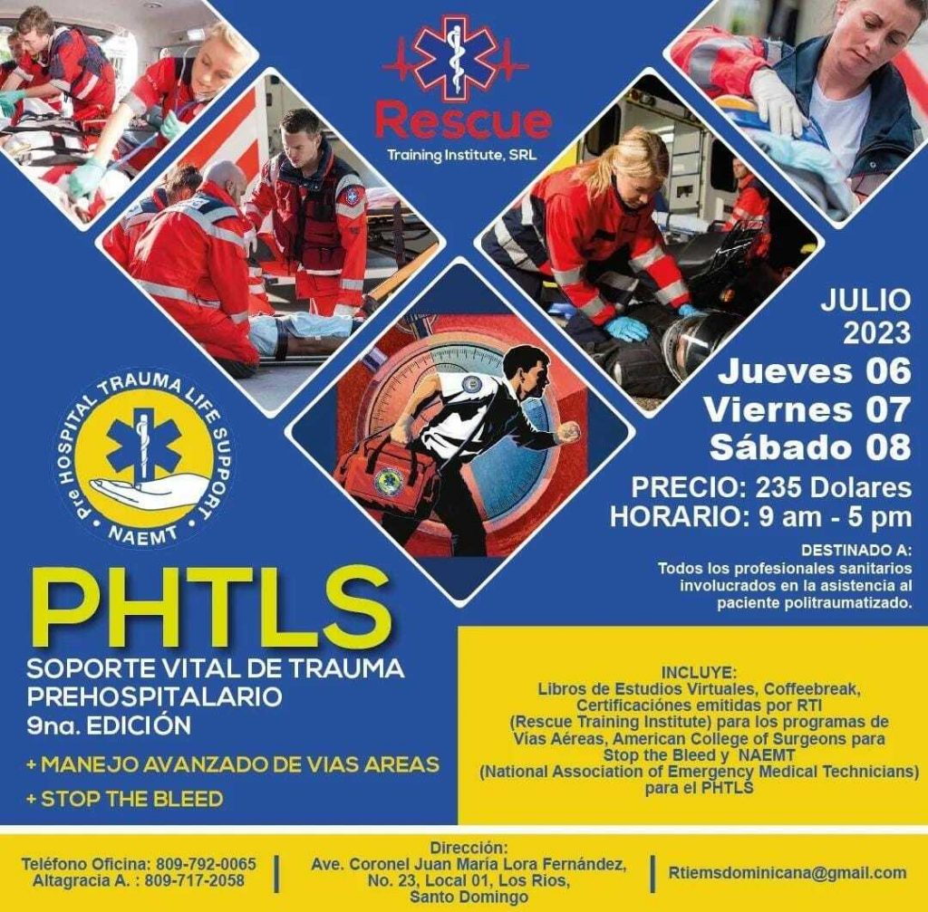 Dictarán curso de soporte vital de trauma prehospitalario en julio Dictarán curso PHTLS Soporte Vital de Trauma Prehospitalario en julio
