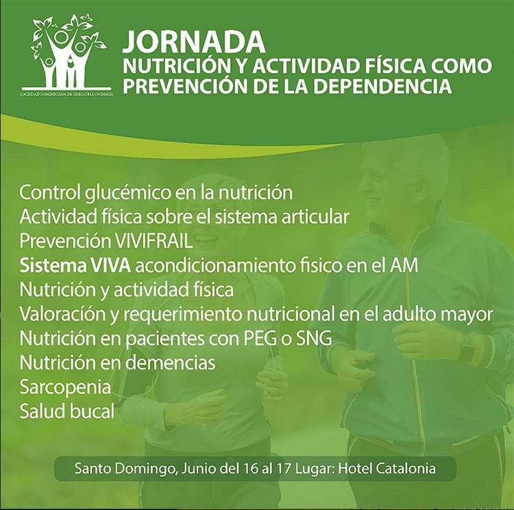 Geriatras realizarán jornada científica sobre nutrición y actividad física