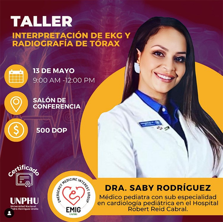 EMIG-UNPHU realizará taller sobre interpretación de EKG y radiografía de tórax